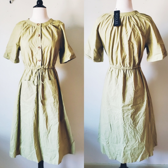 Anthropologie Dresses & Skirts - Everything Must Go NWT Roolee, Anthropologie, green, olive, khaki, pockets